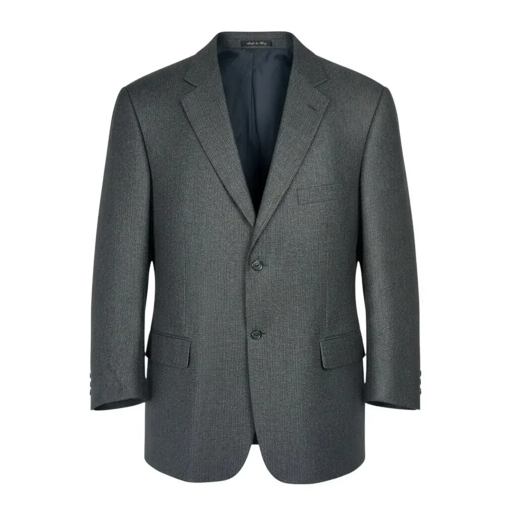 Ponto-Uomo Firenze Men's 48R Lanificio di Pray Biella Silk Wool 2-Button Blazer